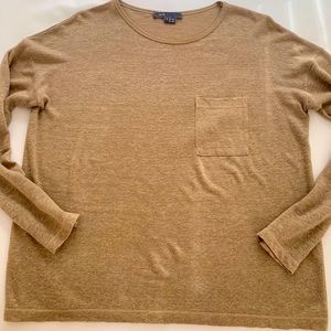 Vince woman long sleeve top 100% linen size S